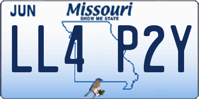 MO license plate LL4P2Y