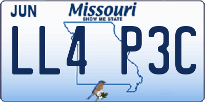 MO license plate LL4P3C