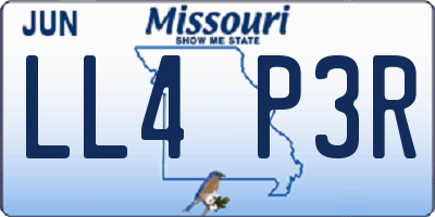 MO license plate LL4P3R