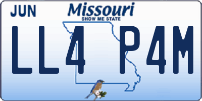 MO license plate LL4P4M