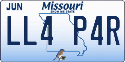 MO license plate LL4P4R