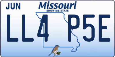 MO license plate LL4P5E
