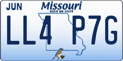 MO license plate LL4P7G