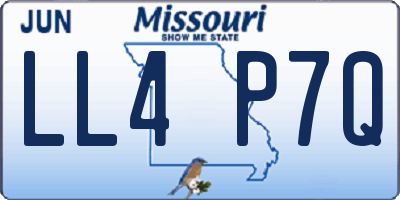 MO license plate LL4P7Q