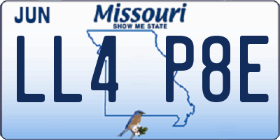 MO license plate LL4P8E