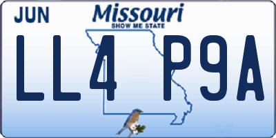 MO license plate LL4P9A