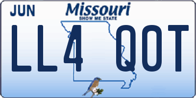 MO license plate LL4Q0T