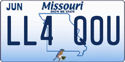 MO license plate LL4Q0U