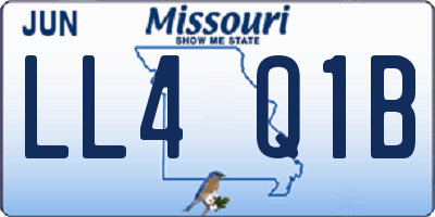 MO license plate LL4Q1B