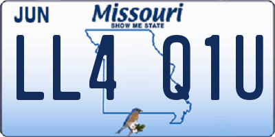 MO license plate LL4Q1U