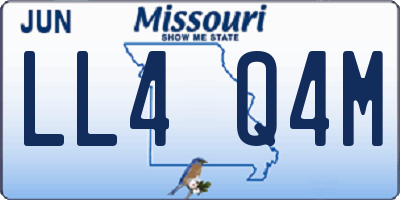 MO license plate LL4Q4M