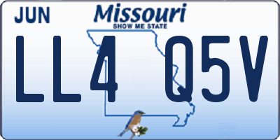 MO license plate LL4Q5V