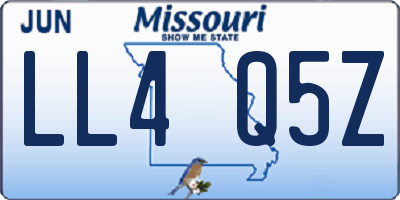 MO license plate LL4Q5Z