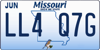 MO license plate LL4Q7G