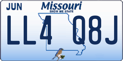 MO license plate LL4Q8J