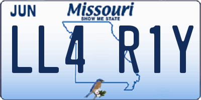 MO license plate LL4R1Y