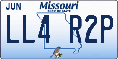 MO license plate LL4R2P