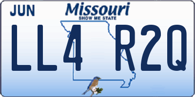 MO license plate LL4R2Q