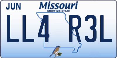 MO license plate LL4R3L