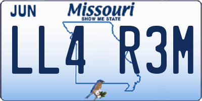 MO license plate LL4R3M