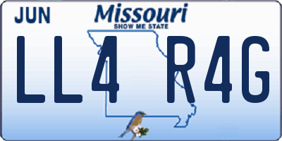 MO license plate LL4R4G