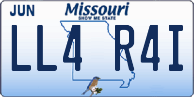 MO license plate LL4R4I