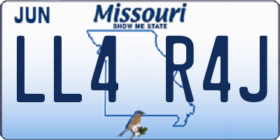 MO license plate LL4R4J