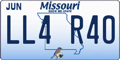 MO license plate LL4R4O