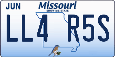 MO license plate LL4R5S