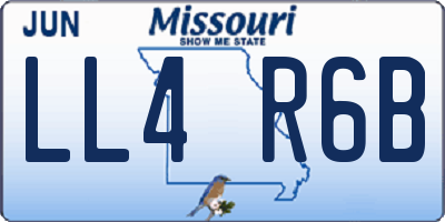 MO license plate LL4R6B