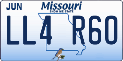 MO license plate LL4R6O