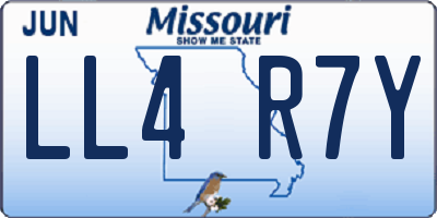 MO license plate LL4R7Y