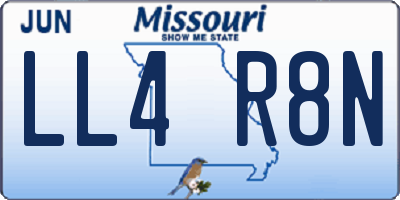 MO license plate LL4R8N