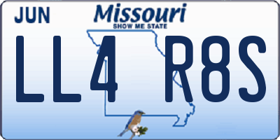 MO license plate LL4R8S