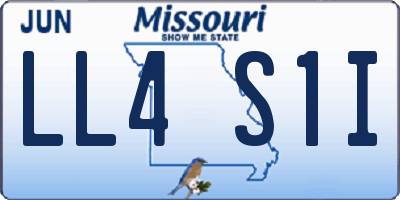 MO license plate LL4S1I