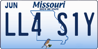 MO license plate LL4S1Y