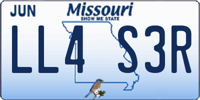 MO license plate LL4S3R