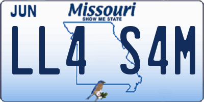 MO license plate LL4S4M