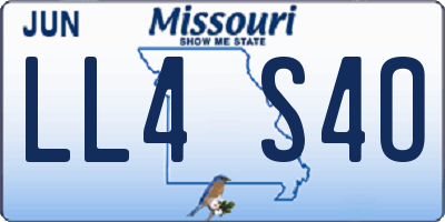 MO license plate LL4S4O