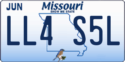 MO license plate LL4S5L