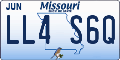 MO license plate LL4S6Q