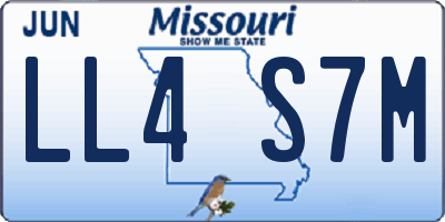 MO license plate LL4S7M
