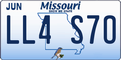 MO license plate LL4S7O