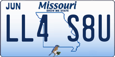 MO license plate LL4S8U