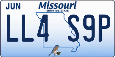 MO license plate LL4S9P