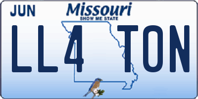 MO license plate LL4T0N
