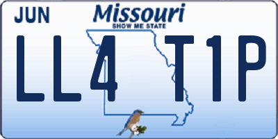 MO license plate LL4T1P