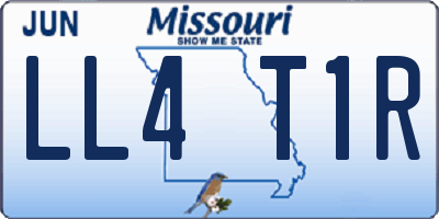 MO license plate LL4T1R