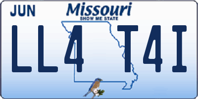 MO license plate LL4T4I