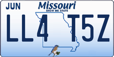 MO license plate LL4T5Z